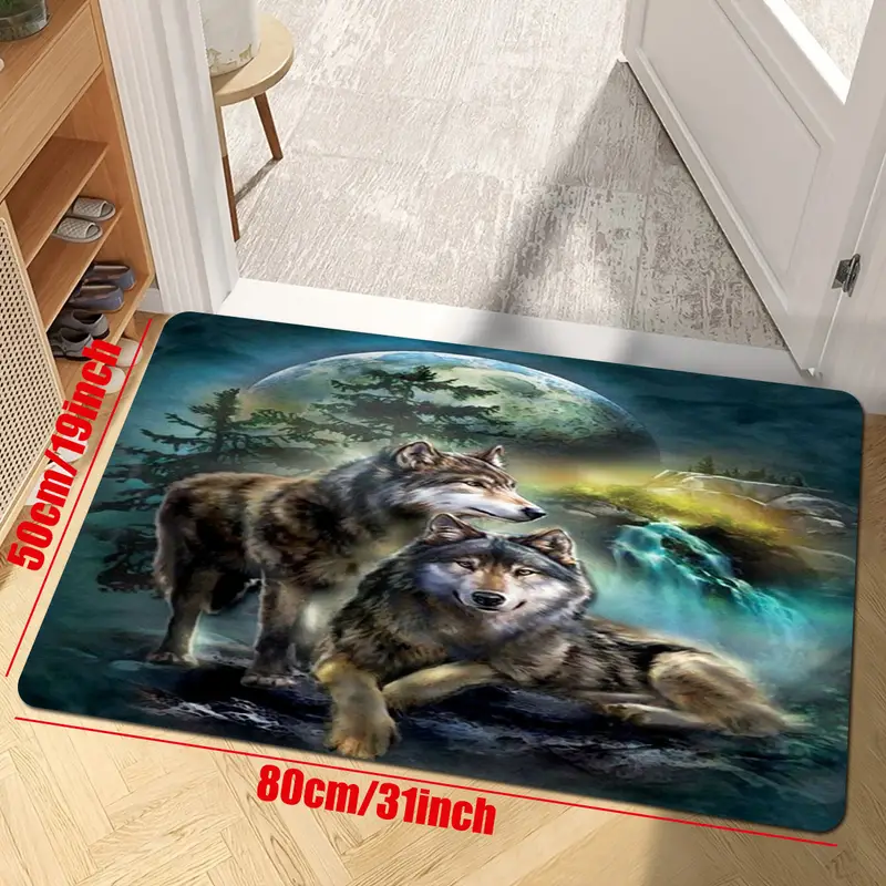 1 Stück Psychedelischer 3d wolf druck teppich Zuhause - Temu Austria