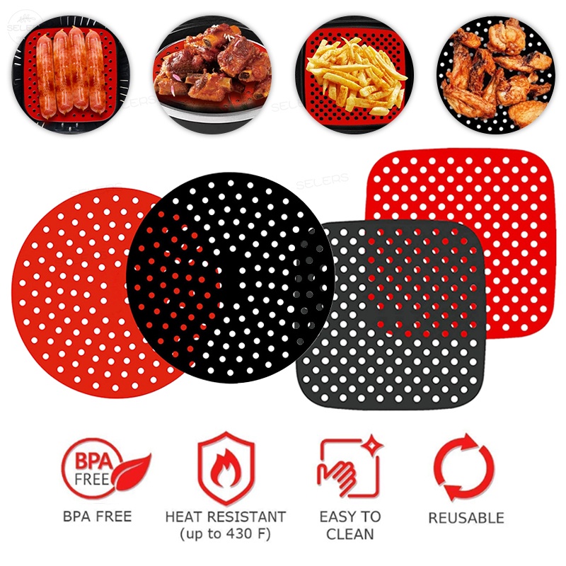 Silicone Air Fryer Liner, Air Fryer Liners Mat With Holes, Reusable Baking  Sheets, Oven Accessories, Baking Tools, Kitchen Gadgets, Kitchen  Accessories, Home Kitchen Items - Temu