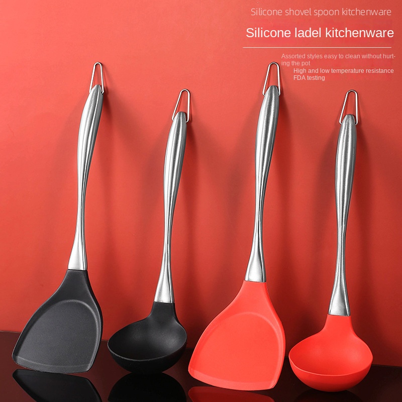 Silicone Kitchen Cookware Set Heat Resistant Cooking Utensils Non-stick Kitchenware  Cooking Tools Shovel Kitchen Accessories