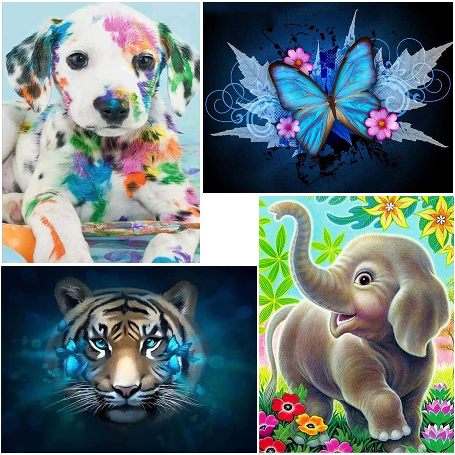 Animal Diamond Painting Butterfly 5D DIY Embroidery Animal Cross