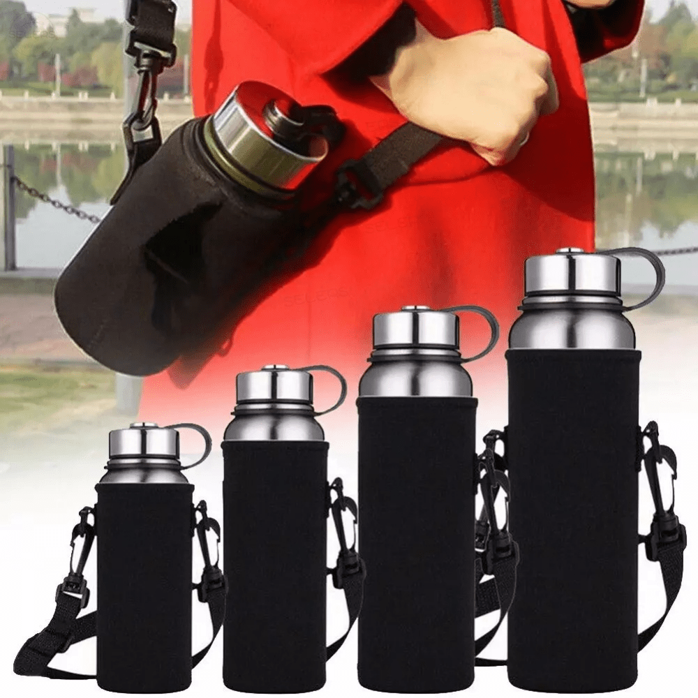 Water Bottle Cover Useful Portable Insulat Bag With Strap Water
