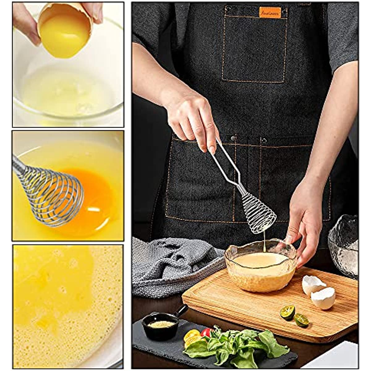 4pcs Egg Beater Stainless Steel Egg Whisk Manual Egg Beater Multifunctional  Egg Whisk For Whisking Blending Beating Frothing Egg Beater For Baking  Kitchen Baking Gadgets 6 8 10 12 - Home & Kitchen - Temu