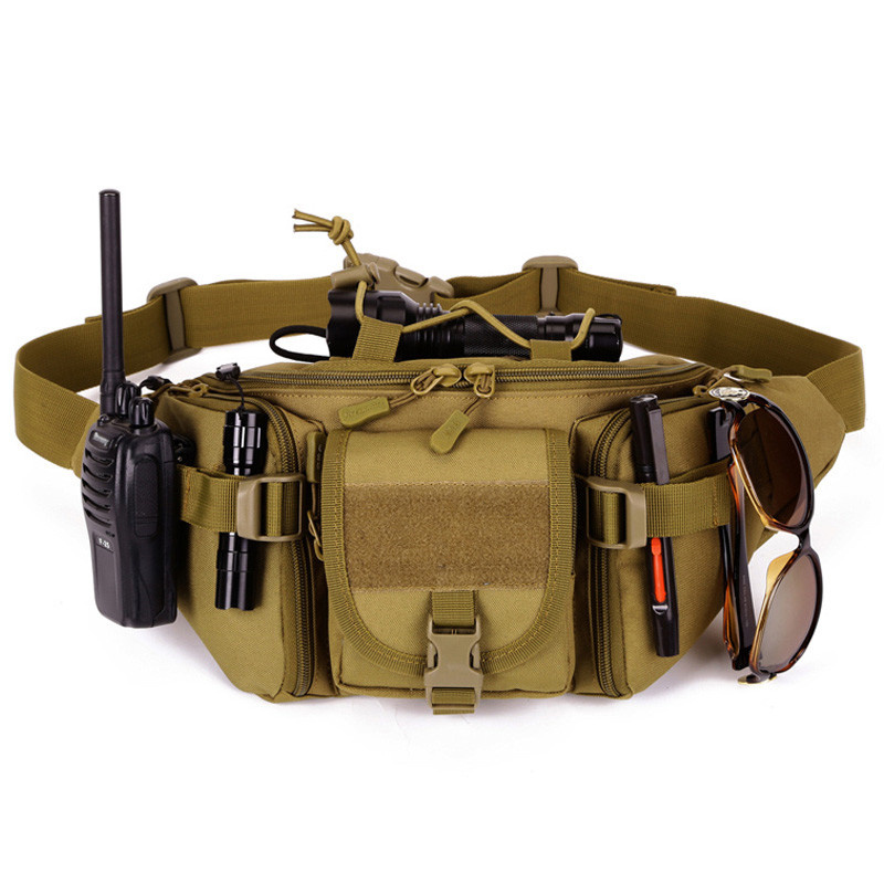 Sac banane tactique pour hommes sac de taille étanche utilitaire EDC  pochette militaire sac de ceinture de hanche pour la randonnée, le camping,  la pêche 