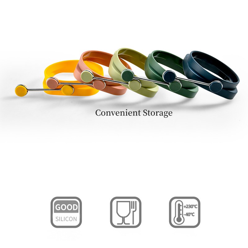 2 In 1 Egg Fryer Ring Square Round Design For Frying Food Grade Silica