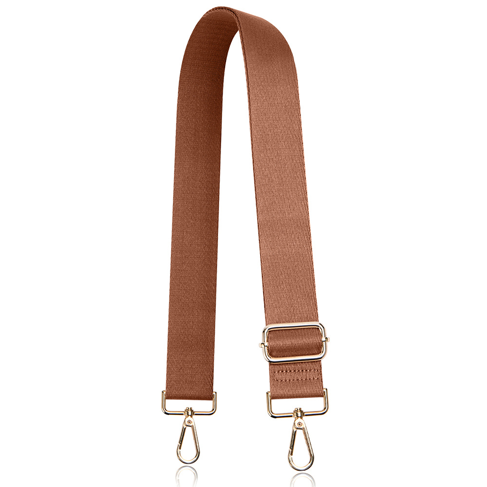 1pcs Wide Shoulder Bags Strap,adjustable Replacement Bag Strap With Metal  Hooks (dark Brown)