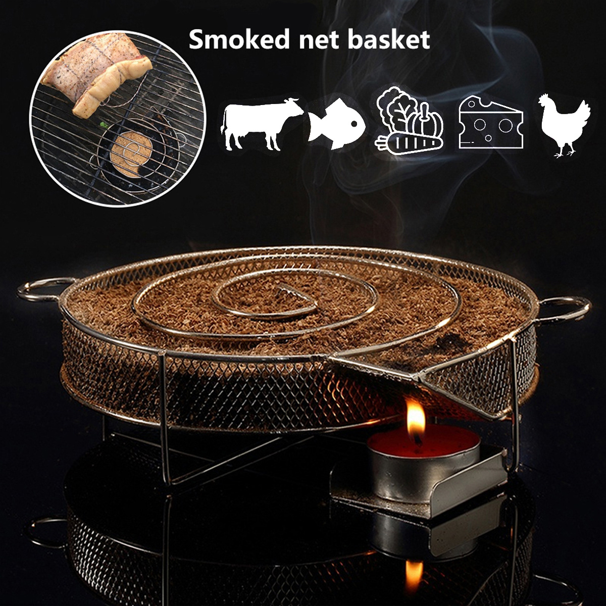 Gnrateur De Fume Froide Pour Fumoir Fumage Viande Poisson Avec Brosse  Nettoyage Grille Barbecue