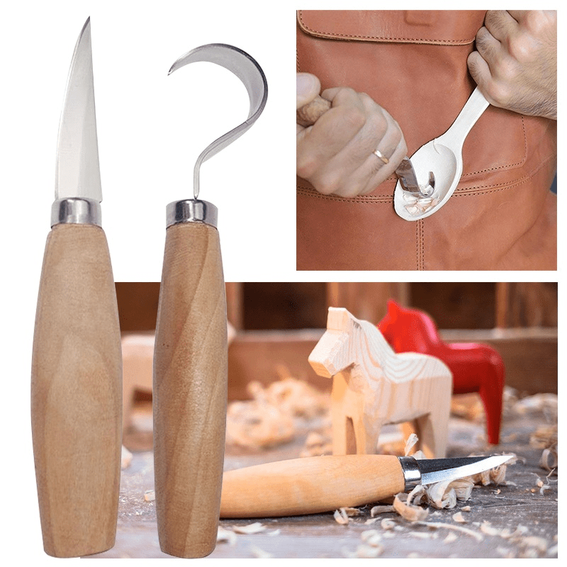 Diy Hook Knife Carving Tools Ergonomic Woodworking Spoon - Temu