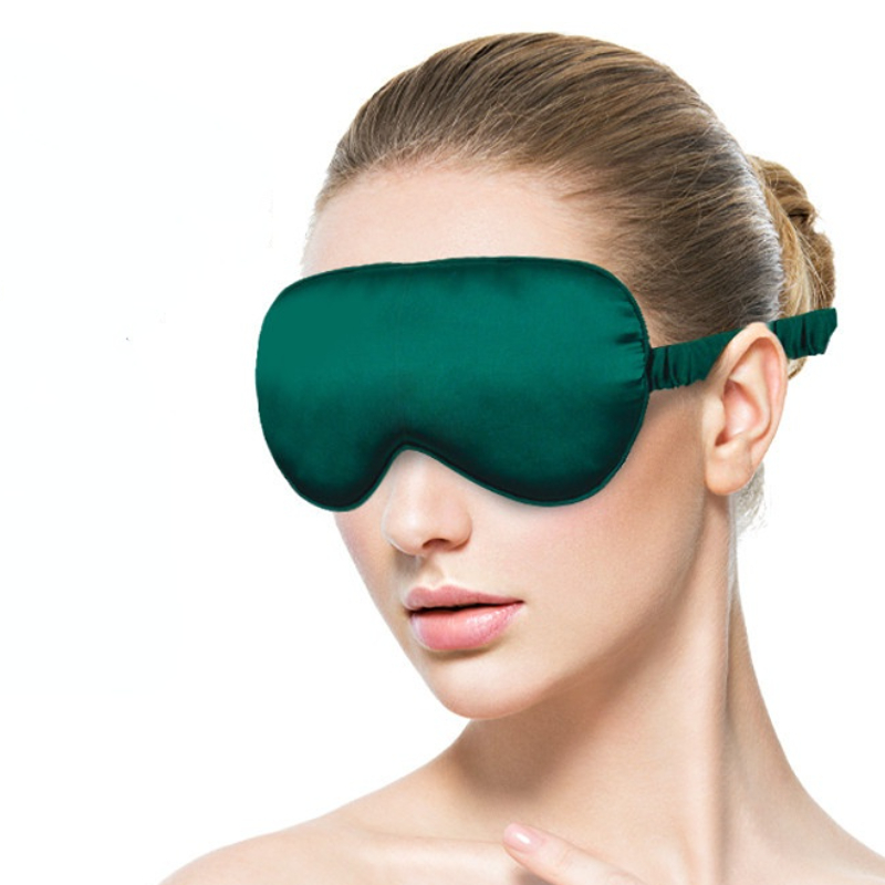 Double-sided Simulation Of Silk Eye Mask Solid Color Eye Protection Mask  Blackout Sleep Travel Eye Mask - Temu Bahrain