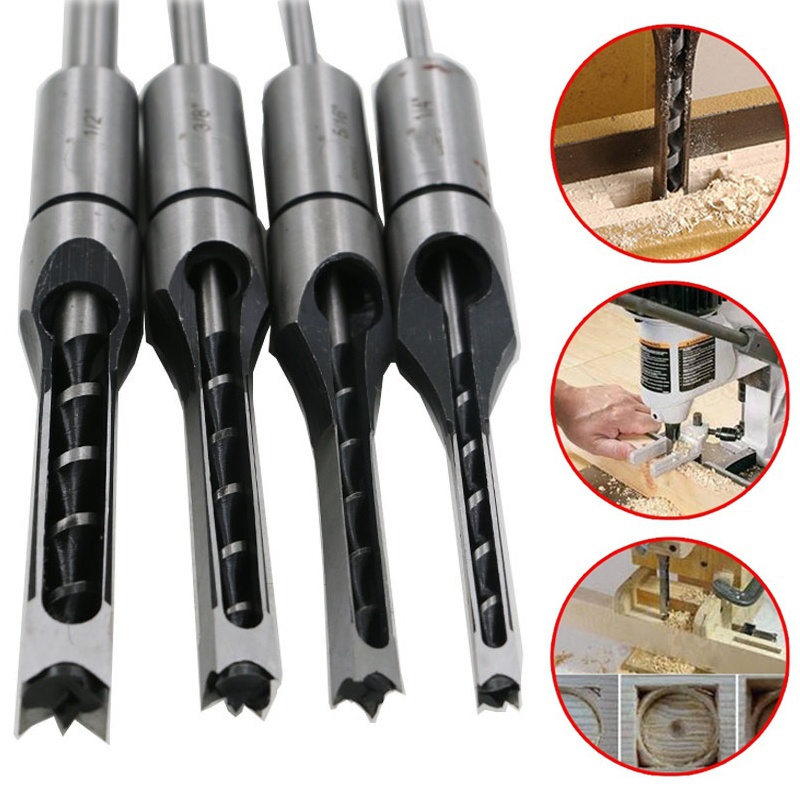 Square Hole Mortise Chisel Drill Bit Tools Hss Woodworking - Temu