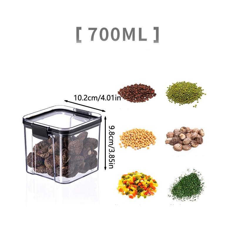 Food-grade Plastic Candy Jar Cookie Jar Sealed Jars For Storing Whole  Grains, Kitchen Storage, Transparent, Snack Dry Goods Tea Storage Boxes  Kitchen Organization And Storage Kitchen Stuff - Temu