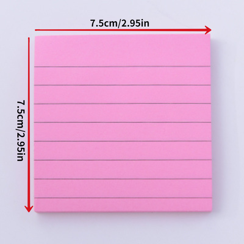 80 Pages Candy Colors Horizontal Line Sticky Notes