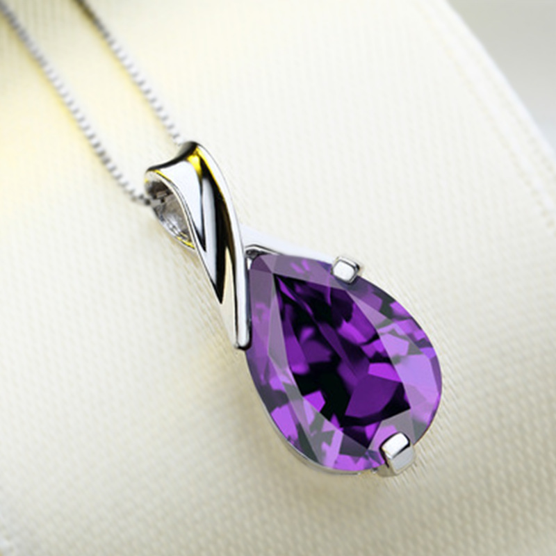 elegant trendy rhinestone pendant necklace decorative accessories holiday birthday party gift for girls 4