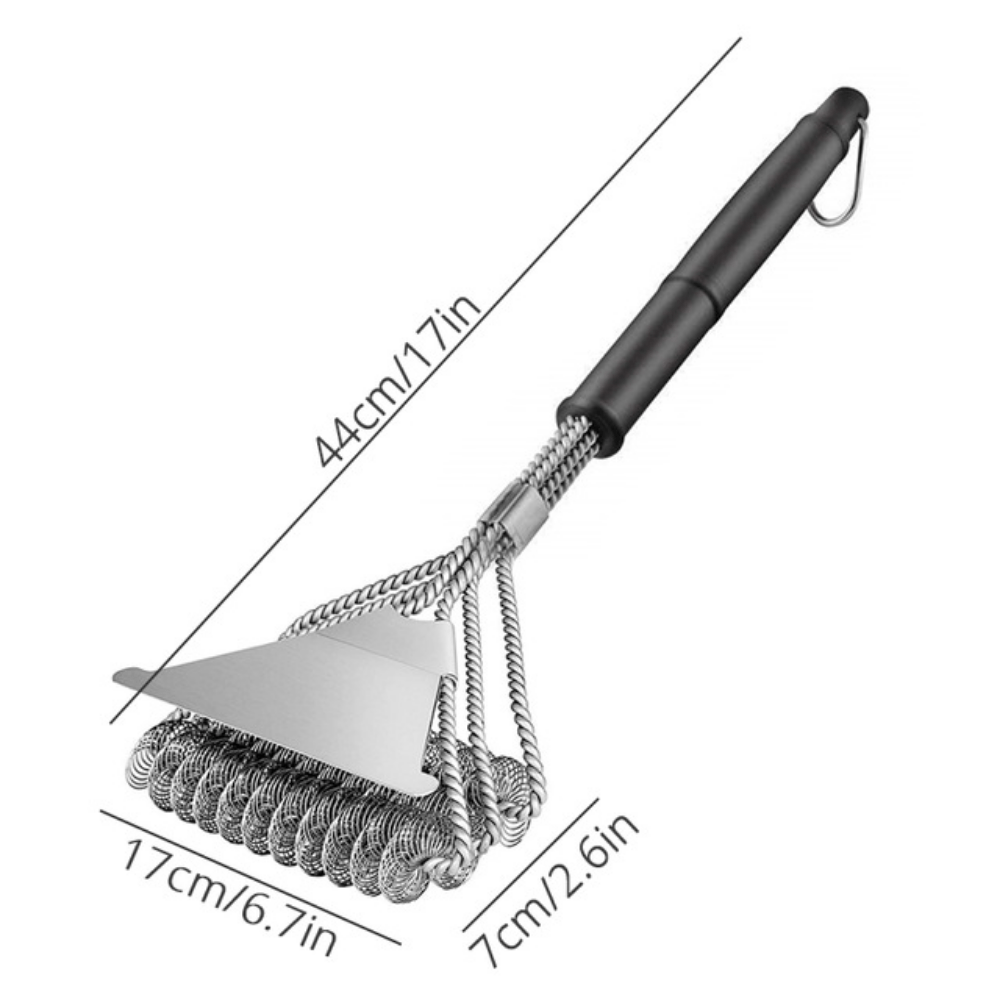 Stainless Steel Wire Barbecue Brush Bbq Grill Cleaning Brush Triangle Type  Barbecue Mesh Bristle Brush, School Supplies, Back To School - Temu