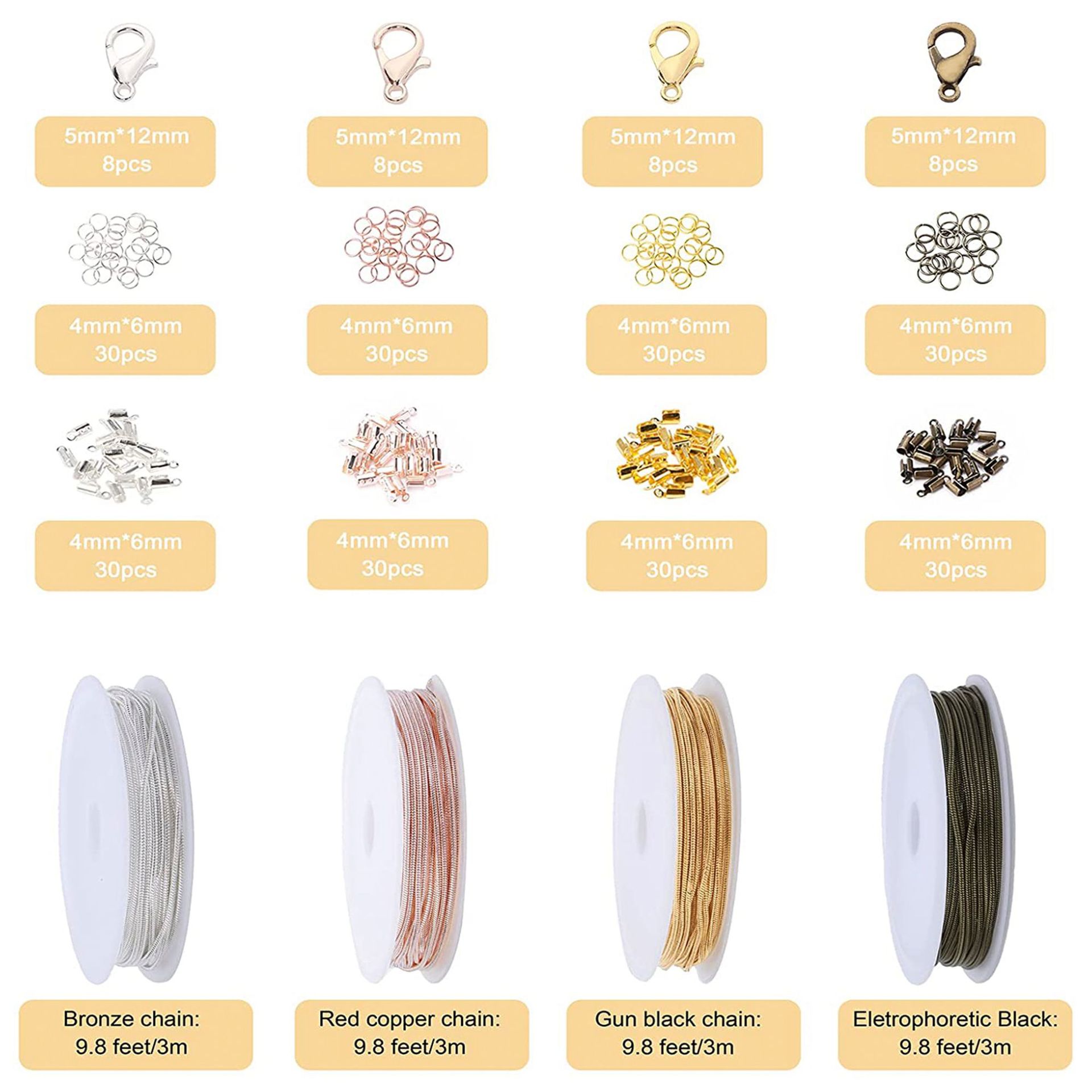 Snake Bone Chain Copper Plating 4 Colors 12 Meters Set
