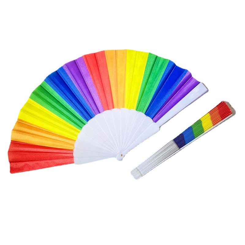 Rainbow Hand Fan Portable Foldable Pride Month Outdoor - Temu