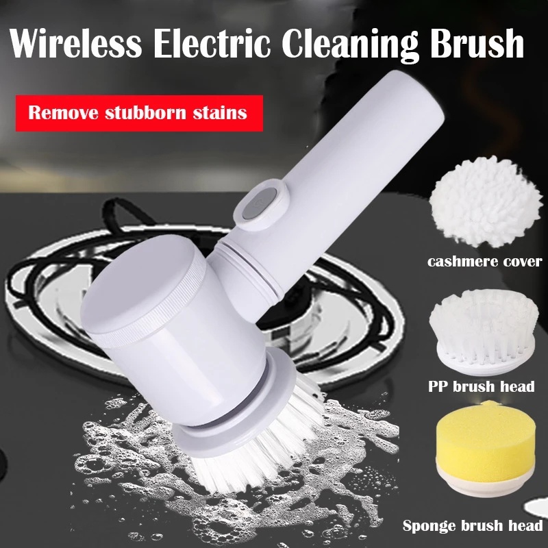 Kitchen Electric Cleaning Brush Bathroom Dishwashing Cleaning Tool USB  Handheld Bathtub Tile Brush Electric Brush Cleaner Sink