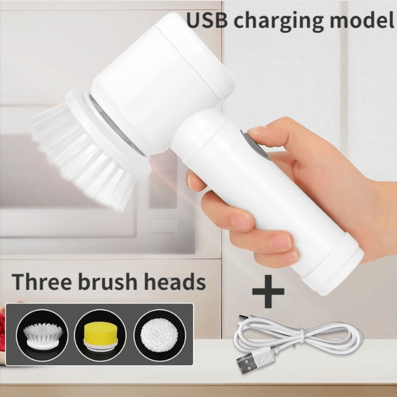 Electric Cleaning Brush 5-in-1 Magic Battery Powered Scrubber for Kitchen  Bathroom Tub Shower Tile Carpet Bidet Sofa