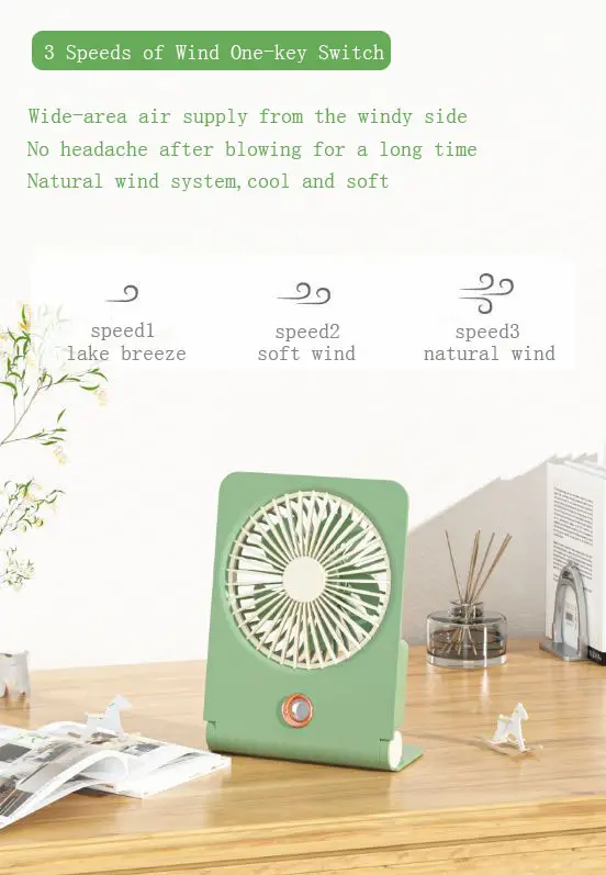 1pc quiet and windy desk fan ultra thin wall mounted spray cooling fan usb rechargeable mini fan for student dormitory office home summer  details 3