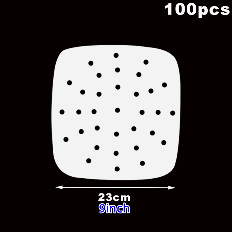 100PCS Airfryer Heat Resistant Mats White Baking Paper for Air