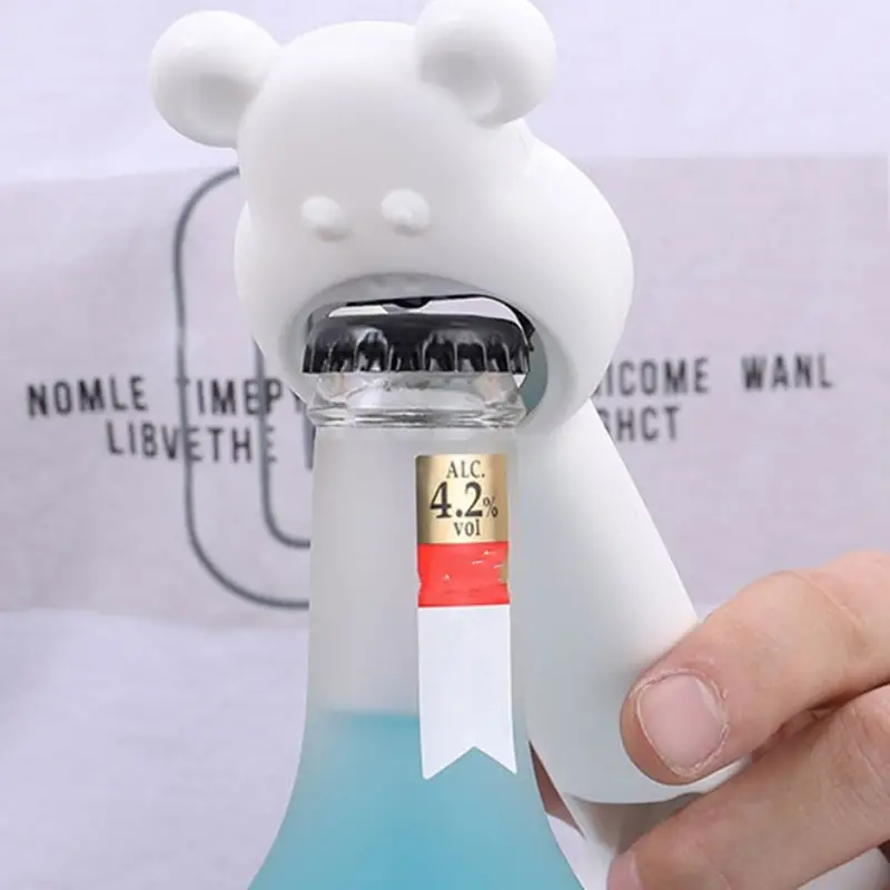 Funny Plastic Bear Fashional 5 In 1 Easy Beer Bottle Opener