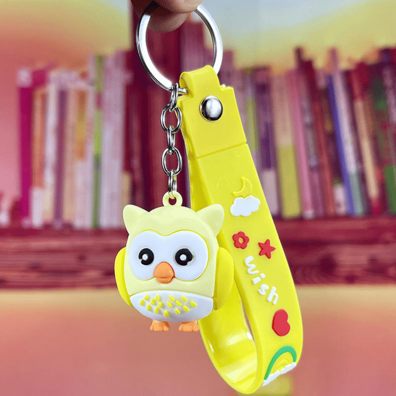 Cute Owl Doll Keychain, Cartoon Animal Car Pendant Keyring