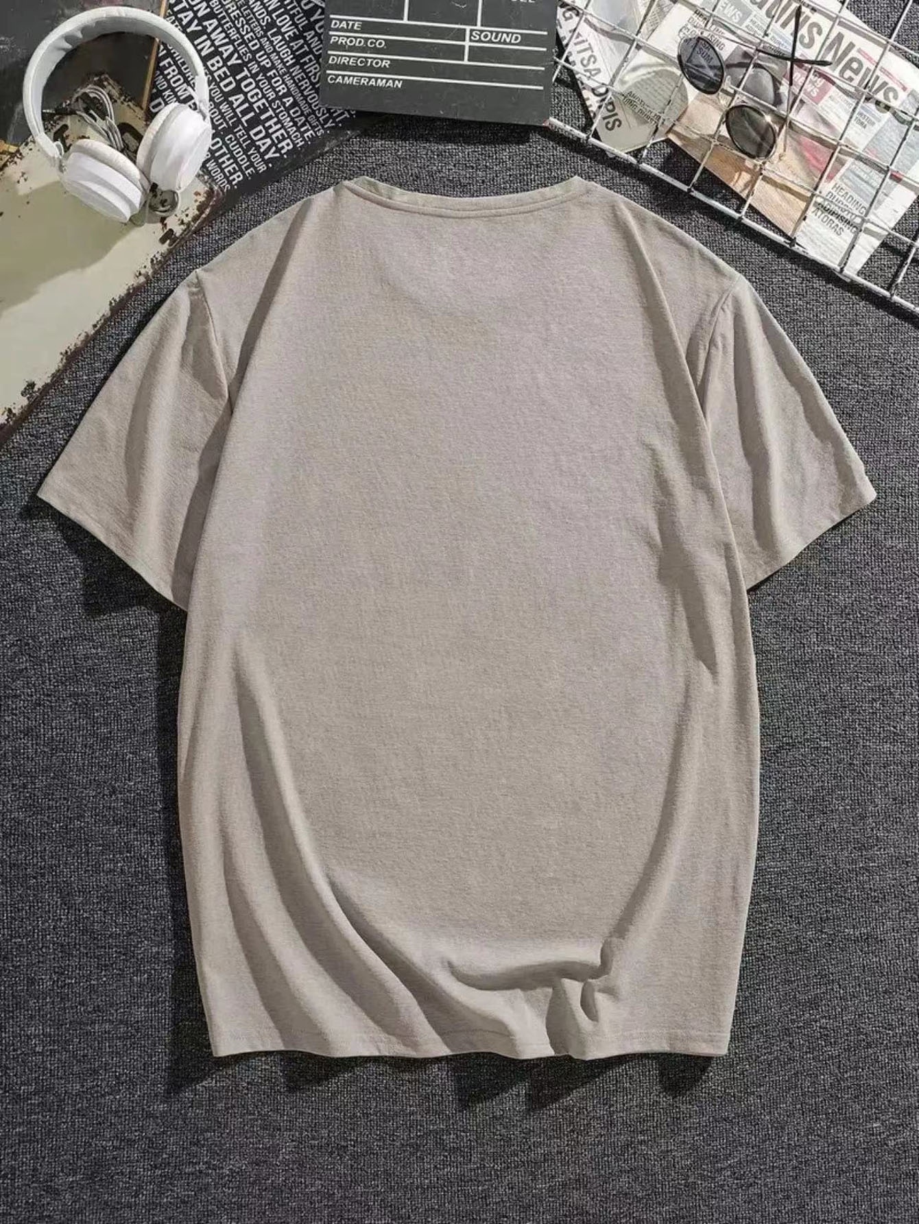 Mens Loose Oversized Fit Short Sleeve T-shirt With Dropped