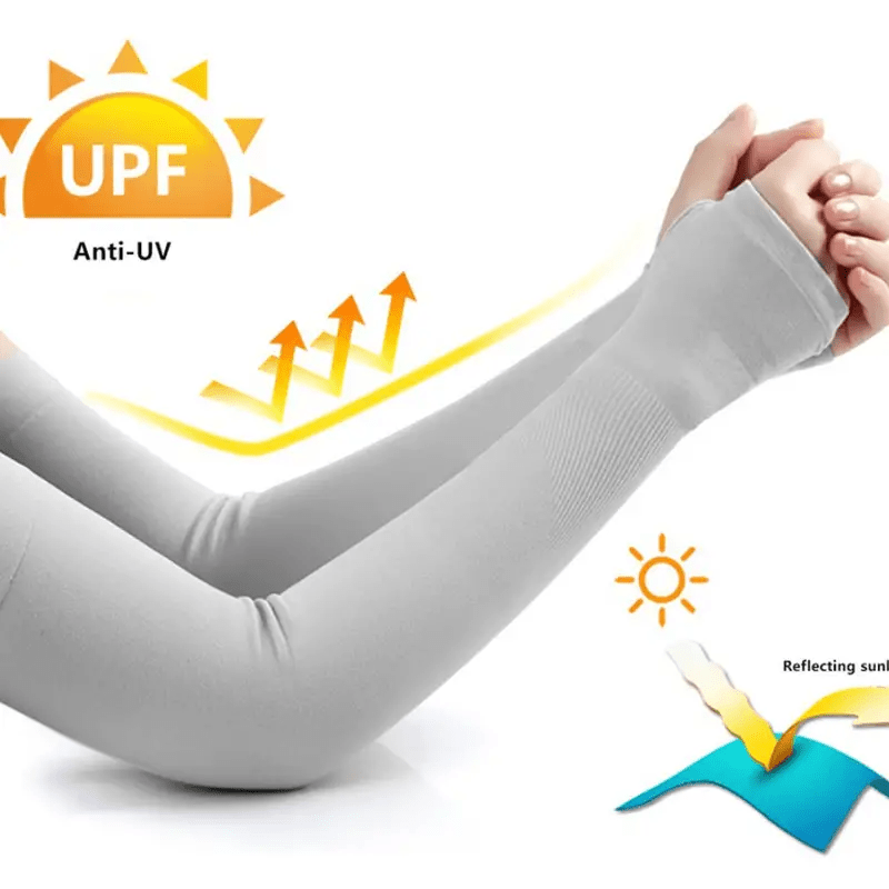 Cooling Arms Sleeves Compression Sleeve with Thumb Hole UV Sun Protective  Arm Cover for Gardening Outdoor