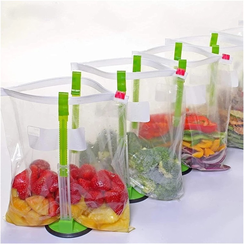 Baggy Rack Holder for Food Prep Bag/Plastic Freezer Bag/Ziploc Bag Holder Stand, Meal Planning/prep Bag Holders,4 Pack/4pcs