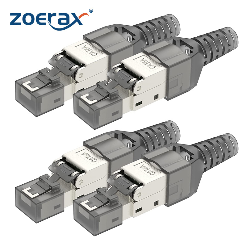 Cat7 Connector RJ45 Cat 7 Conector STP Shielded Ethernet 8P8C Plug Tool  Free Connection Repeatable Using For 23-26AWG Cable