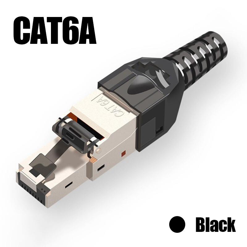 1pc Rj45 Cat7 Cat6a Connector Tool Free Toolless Rj45 Termination Plug  Reusable Shielded Ethernet Cables 10gbps Poe - Industrial & Commercial -  Temu