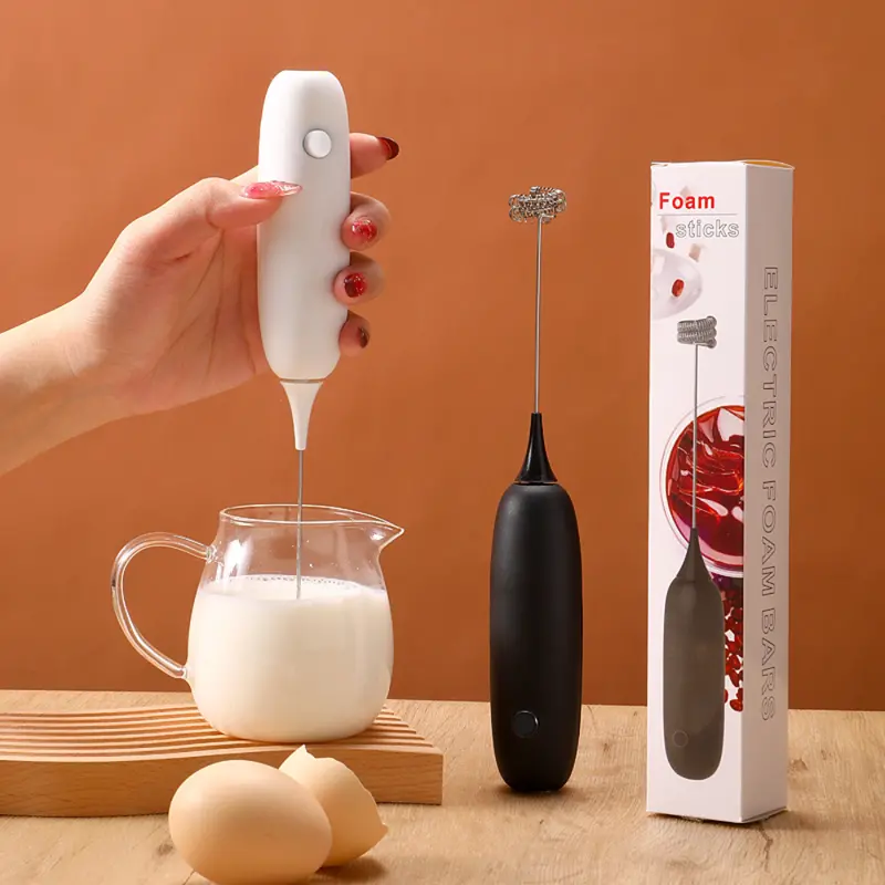Kitchen Electric Coffee Milk Frother Handheld Egg Beater Foamer Battery-powered  Drink Maker Cream Blender Baking