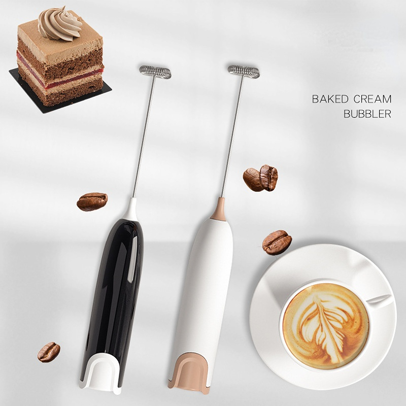 Electric Milk Frother Battery Powered Handheld Whisk Foamer Coffee Maker  for Cappuccino Stirrer Frothy Blend Whisker Egg Beater