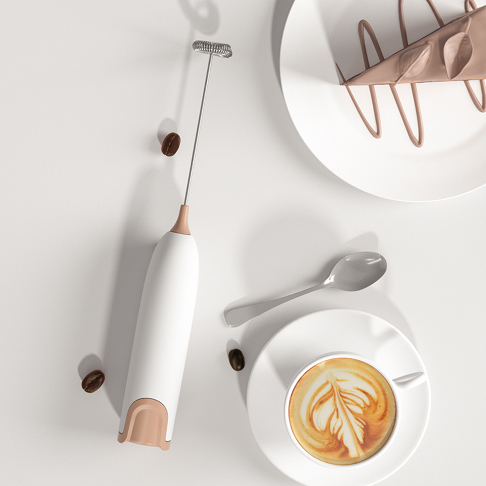 Stainless Steel Battery Operated Electric Milk Frother Egg Beater Kitchen Drink Foamer Whisk Mixer Stirrer Coffee Creamer Whisk Frothy Blend Whisker