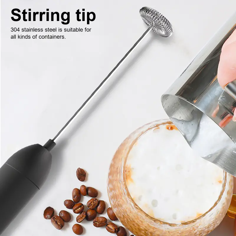 Electric Milk Frother Kitchen Drink Foamer Whisk Mixer - Temu