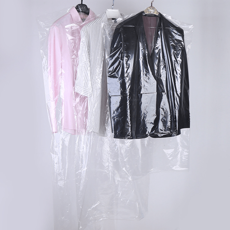 Funda de plástico transparente para ropa, 50 bolsas de ropa de 23.6 x 39.4  in, fundas para colgar ropa, bolsas de armario, vestido para trajes