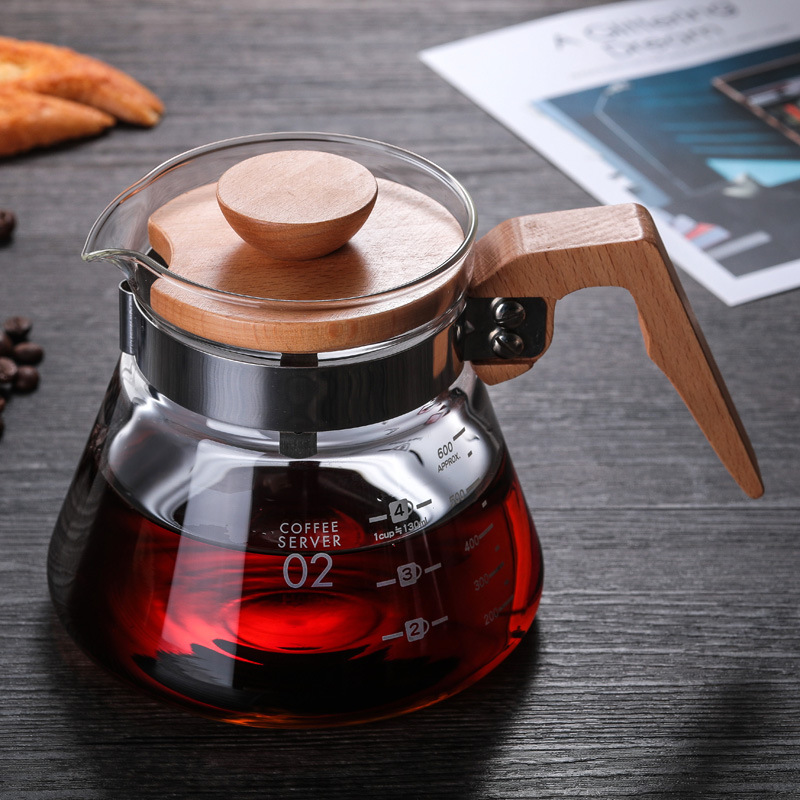 Hand Drip Coffee Pot Coffee Dripper 600ml Coffee Server with