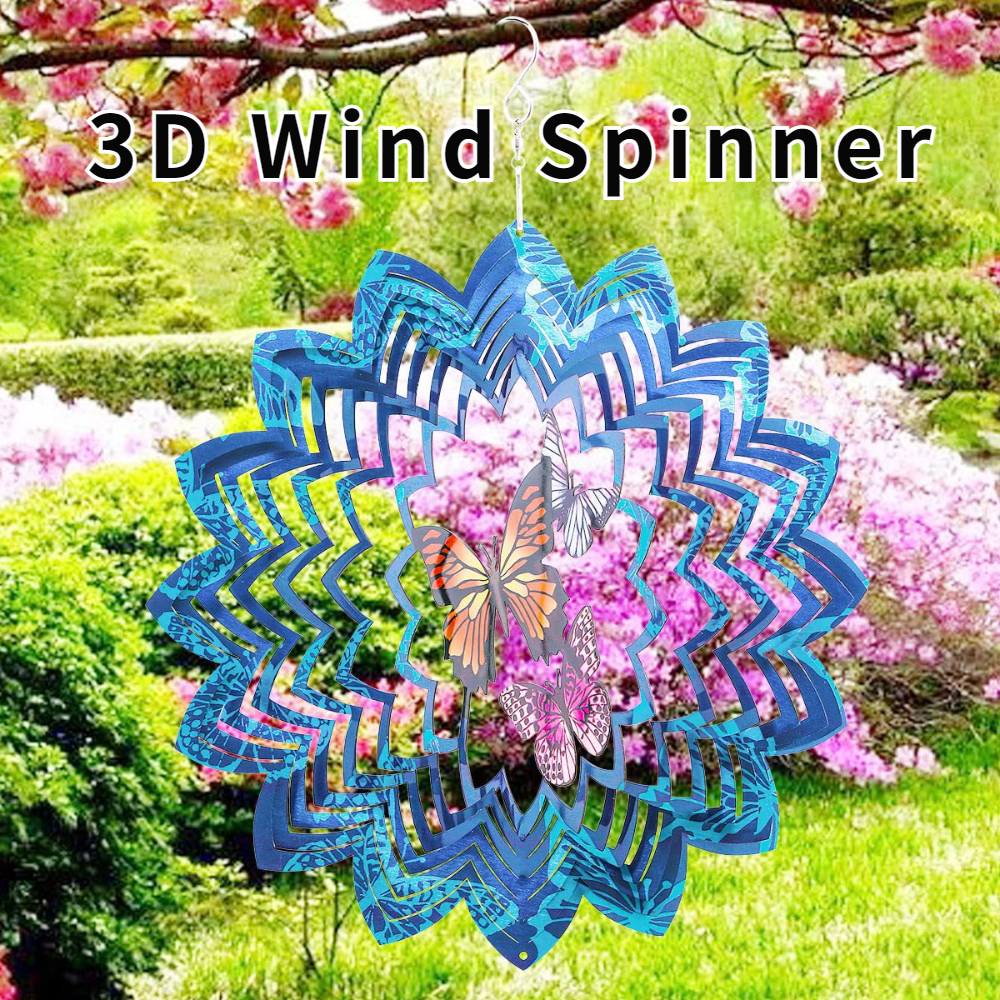 3d Rotating Butterfly Wind Spinner Garden Hanging Decoration - Temu Canada