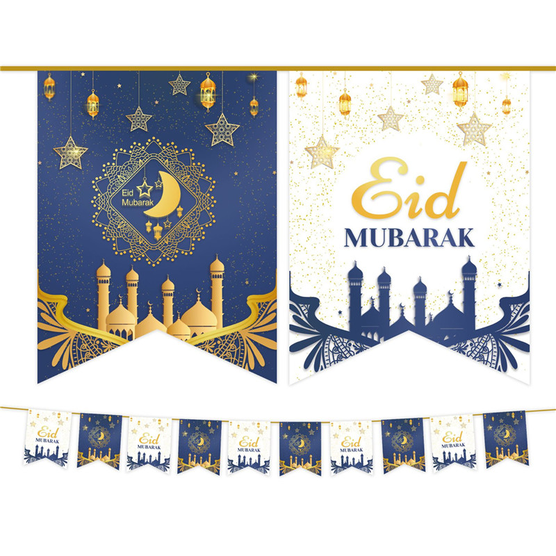 Bandiera appesa del Ramadan Decorazioni del Ramadan 2023 per la casa Kareem  Aid EID Mubarak Festival islamico musulmano Eid Al-fitr Party Supplies