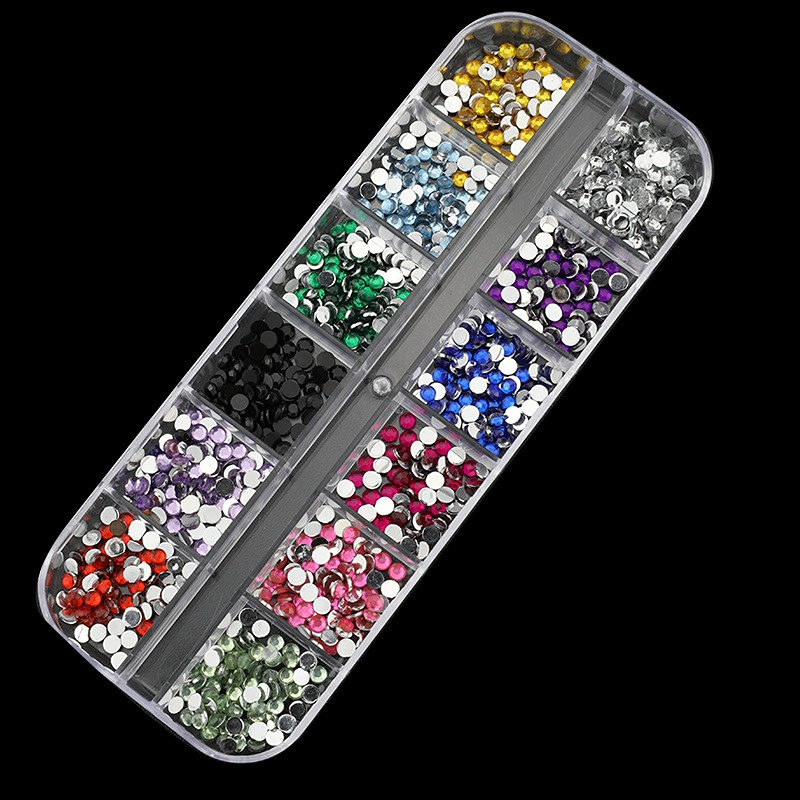 Nail Art Rhinestones Kit Flatback Crystal Ab Rhinestones - Temu Japan