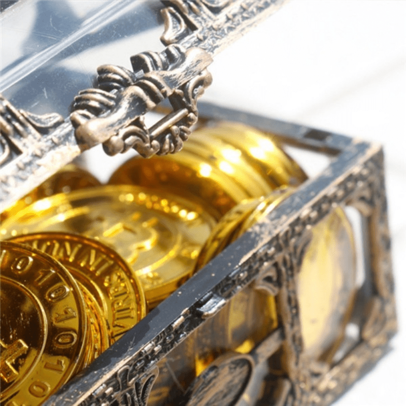 Vintage Pirate Treasure Box for Jewelry Table Organization