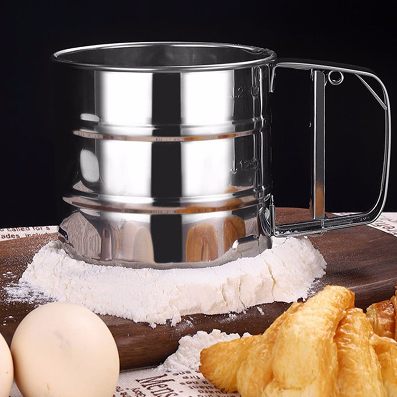 Battery Operated Pastry Flour Sifter Stainless Steel Fine Mesh Baking Tool  - Temu