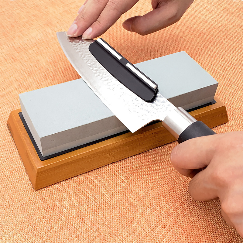 Double Clamp Fixed Angle Knife Sharpener With Whetstone - Temu