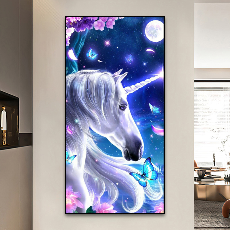 5d Diy Diamond Painting Unicorn Full Diamond Painting With - Temu