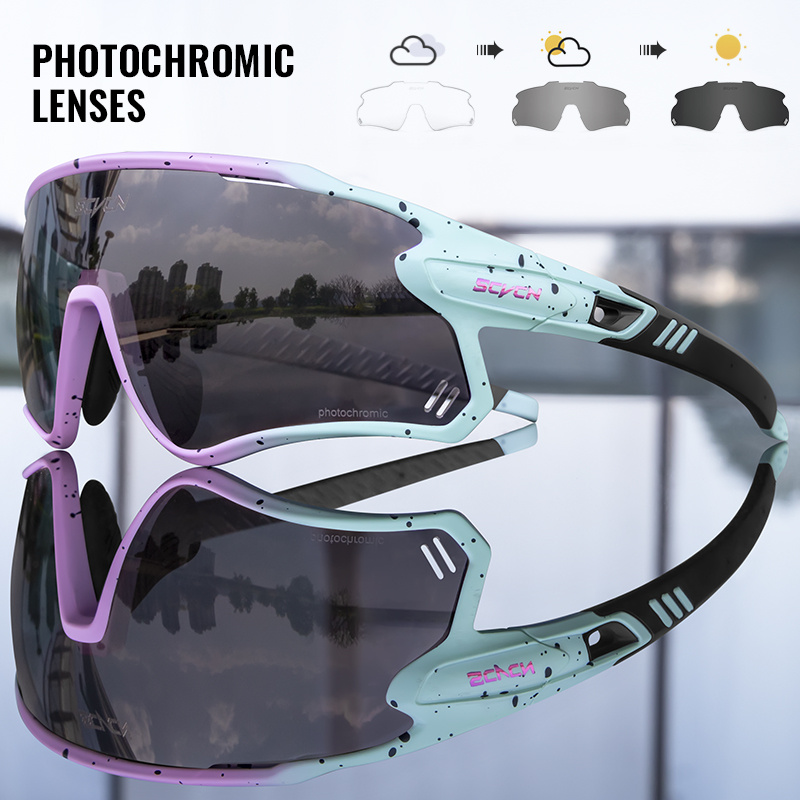 SCVCN gafas de sol fotocromáticas para deportes al aire libre, lentes de  ciclismo para hombre y