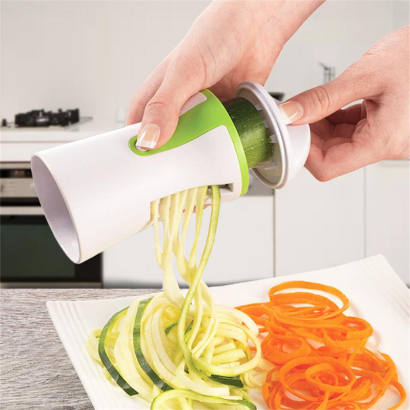 Spiralizer - Cortador de verduras (cuchillas giratorias 4 en 1),  espiralizador de verduras resistente con fuerte ventosa, fideos en espiral  de
