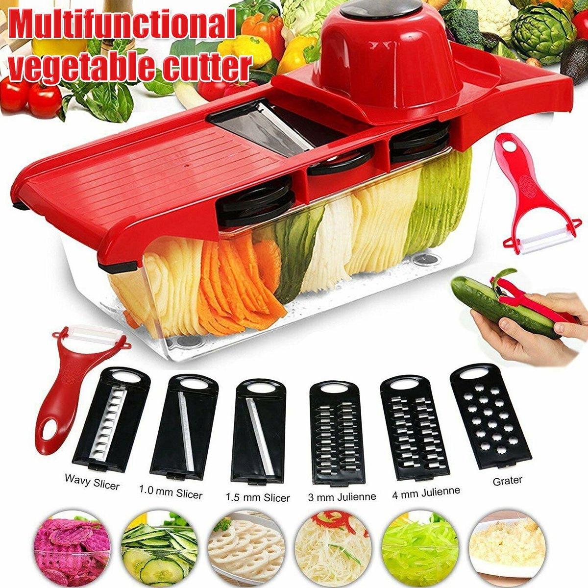 Vegetable Chopper Multifunctional Fruit Slicer Manual Food - Temu