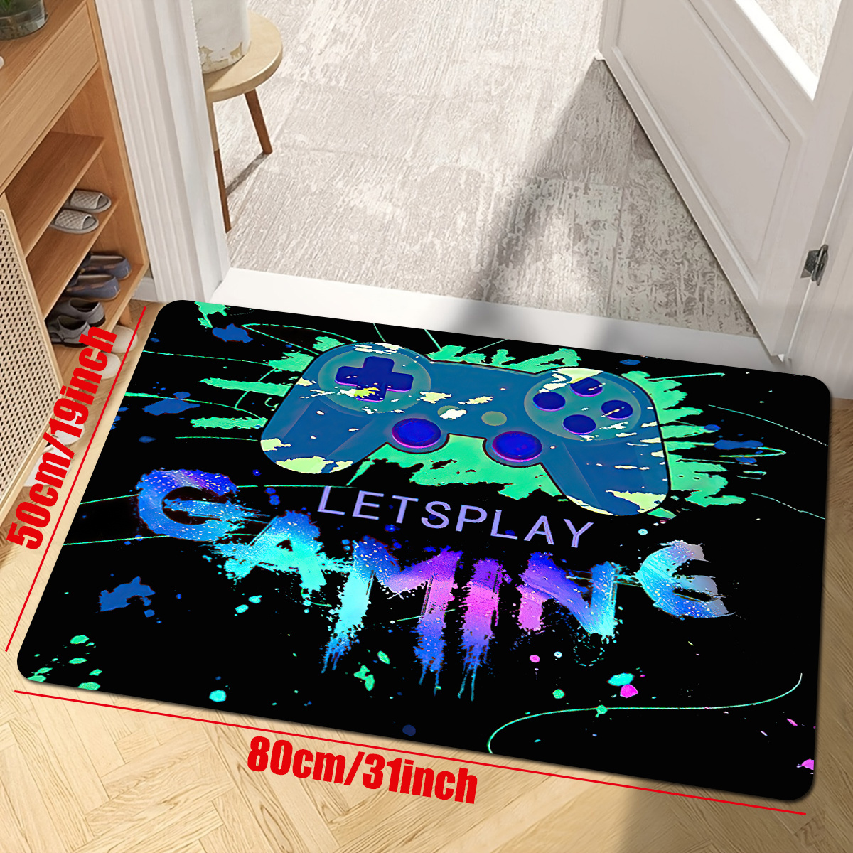 Custom Gaming Rug with Your Favorite Pictures for Gamer | Multiple Sizes  and Colors | Free Design Modification | Soft, Comfortable and Non-Slip |  Game