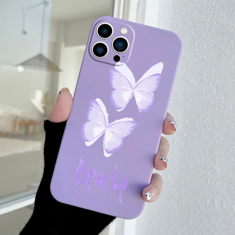 Purple Butterflies Butterfly Phone Case for iPhone 14 ProMax 13 12