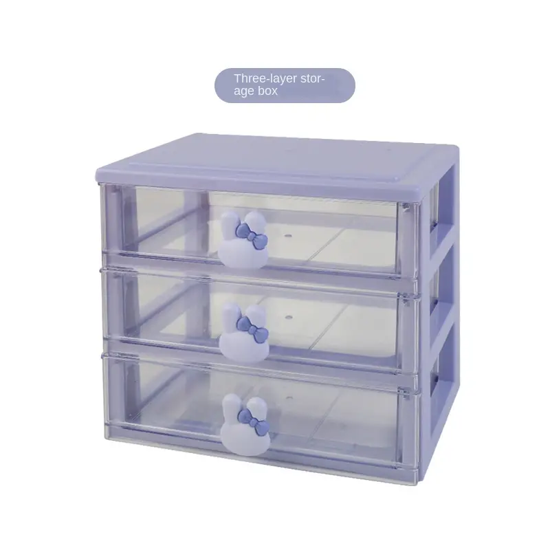 3 layer Organizer Plastic Clear Storage Box Drawer Type - Temu