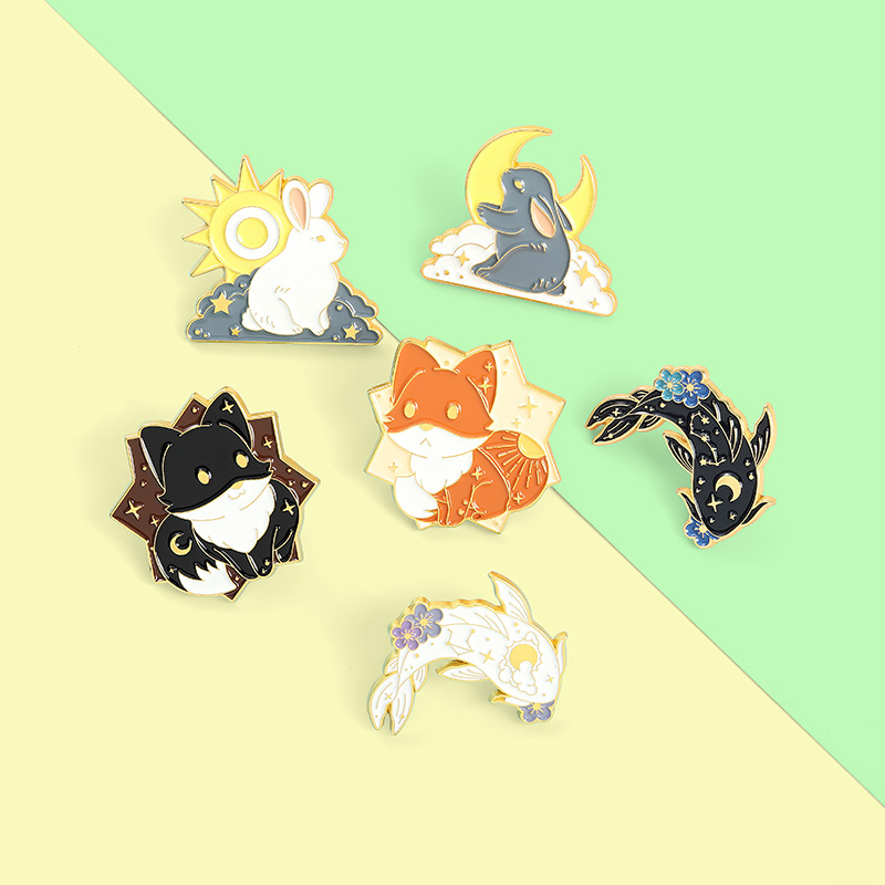 Lover & Fish Men's Brooch Kitten Pin